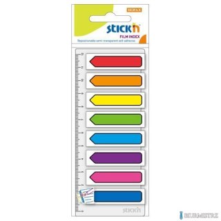 Zakładki indeksujące Strzałki 8x15szt.+Linijka STICKN 21466