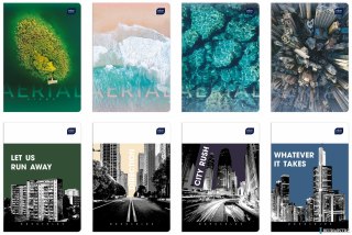 Zeszyt A5 96k kratka UV MIX WZORÓW 2 INTERDRU INTERDRUK 7361