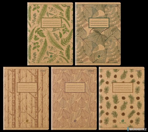 Zeszyt TOP 2000 GO GREEN A5 60k 70g okładka kraft 225g fsc linia z marginesem 400155169