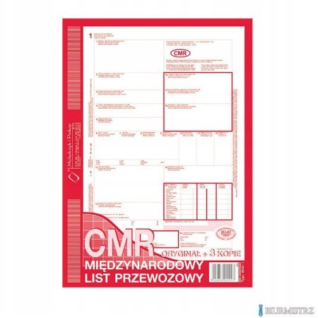 800-1 CMR Międzynarodowy list przewozowy (1+3), A4 80 kartek, MICHALCZYK&PROKOP