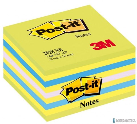 Bloczek 3M POST-IT 2028-NB 76x76mm niebiesko-zielony 400k FT510093253