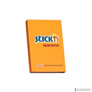 Bloczek STICKN 76x51mm pomarańczowy neon 100k 21160 STICKN