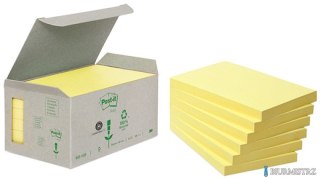 Bloczki ekologiczne POST-IT_ (655-1B), 76x127mm, 6x100 kart., żółte