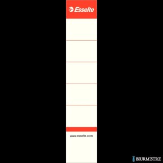 Etykiety grzbietowe do segregatorów 50mm białe 10szt ESSELTE 810811