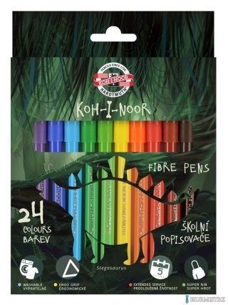 Flamastry 771002/DB21 24 kol w kartoniku DINO KOH I NOOR
