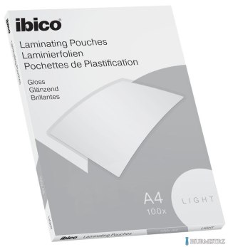 Folia do laminacji IBICO, A4, 80mic., przezroczysta, połysk, 100 szt., LIGHT 627308