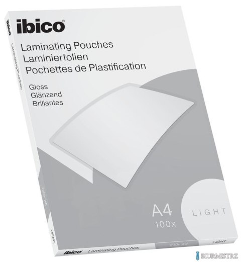 Folia do laminacji IBICO, A4, 80mic., przezroczysta, połysk, 100 szt., LIGHT 627308