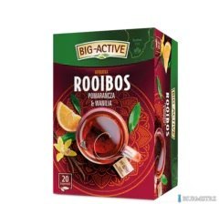 Herbata BIG-ACTIVE Rooibos pomarańcza i wanilia 20t czerwona