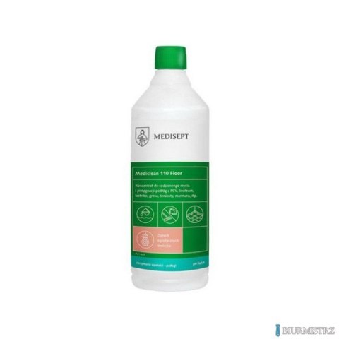 MEDICLEAN 110 Floor koncentra do mycia i pielęgnacji wodoodpornych podłóg 1L (pomarańcza)