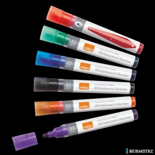 Markery suchościeralne NOBO Liquid Ink różne kolory 1901077