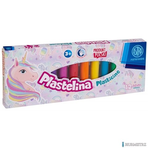 Plastelina Jednorożec 12 kolorów ASTRA, 303221007