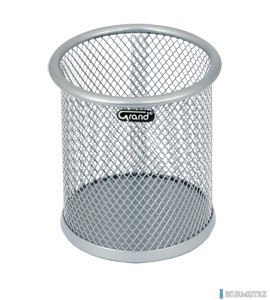 Pojemnik na długopisy srebrny metalowy siatka GRAND 120-1126