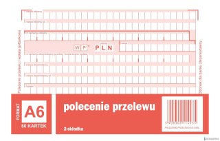 Polecenie przelewu, (1+1), A6 80 kartek, 10-449-5M DOTTS