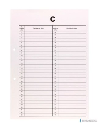 Przekładki do akt osobowych C BIURFOL DRU-055C