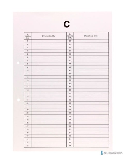 Przekładki do akt osobowych C BIURFOL DRU-055C