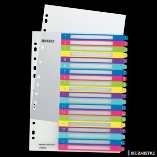 Przekładki plastikowe LEITZ WOW 1-20 12450000 do zadruku