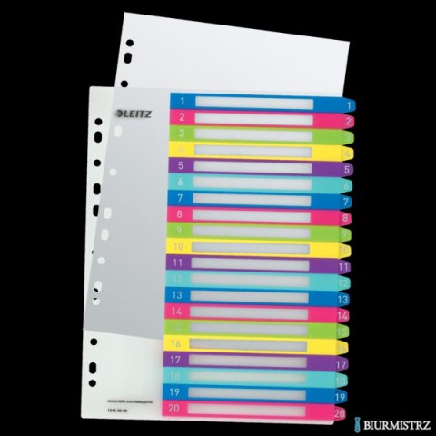 Przekładki plastikowe LEITZ WOW 1-20 12450000 do zadruku
