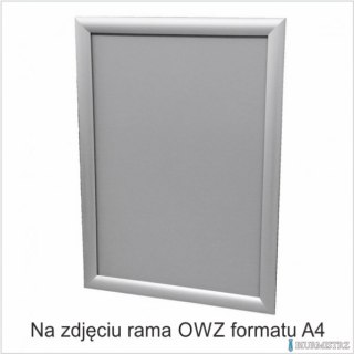 Ramka plakatowa OWZ 25mm profil alu ostre narożniki A3 TZW25/A3BG 2X3
