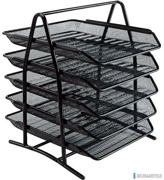 Stojak na dokumenty GR-071 czarny metalowy siatka GRAND 120-1955