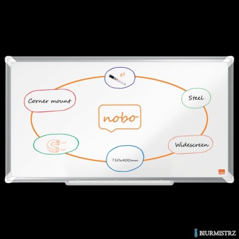 Tablica stalowa panoramiczna Nobo Premium Plus Widescreen 32 710x400mm 1915370