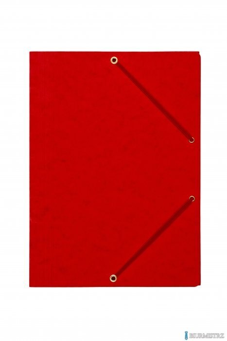 Teczka z gumką rogi DOTTS A4 preszpan czerwona 390g