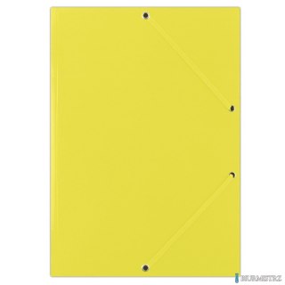 Teczka z gumką żółta FEP11G DONAU gładka
