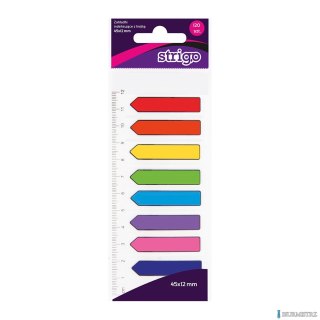 Zakładki ind.45x12 z linijką zakończone strzałką SSN0110 STRIGO