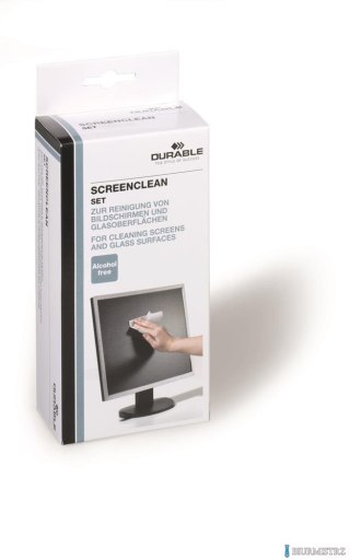 Zestaw do czyszczenia ekranów DURABLE (570700) płyn 125ml+20szt ścier mix