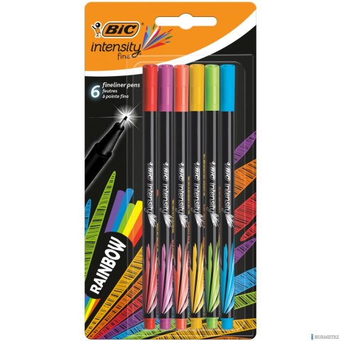 Cienkopis BIC Intensity Fine mix Rainbow Blister 6szt, 950444