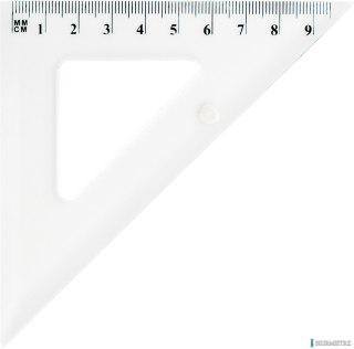 Ekierka szkolna GRAND GR854T 45/10cm przezroczysta 130-1709