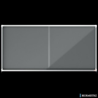 Gablota filcowa Nobo Premium Plus 27xA4, szara (drzwiczki przesówne) 1915339