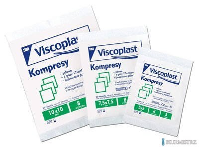 Kompresy jałowe bawełniane 10x10cm YP209000154 VISCOPLAST