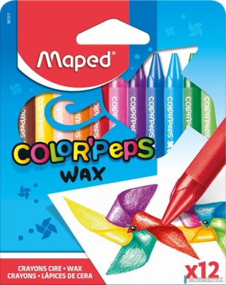 Kredki COLORPEPS świecowe 12 kolorów 861011 MAPED