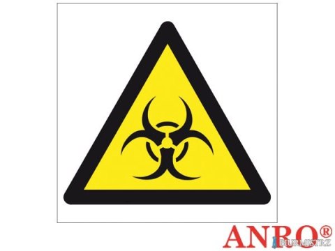 Naklejka OSTRZEŻENIE PRZED SKAŻENIEM BIOLOGICZNYM ZZ-16O F 200X200 ANPRO