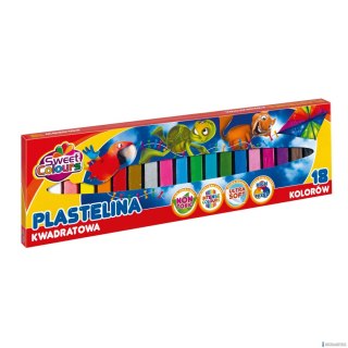 Plastelina 18 kolorów kwadratowa Sweet Colours 91611 KOMA-PLAST