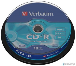Płyta CD-R VERBATIM CAKE (10) Extra Protection 700MB x52 43437