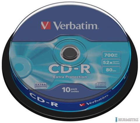 Płyta CD-R VERBATIM CAKE (10) Extra Protection 700MB x52 43437