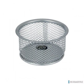 Pojemnik na spinacze srebrny metalowy siatka GRAND GR-010S 120-1120