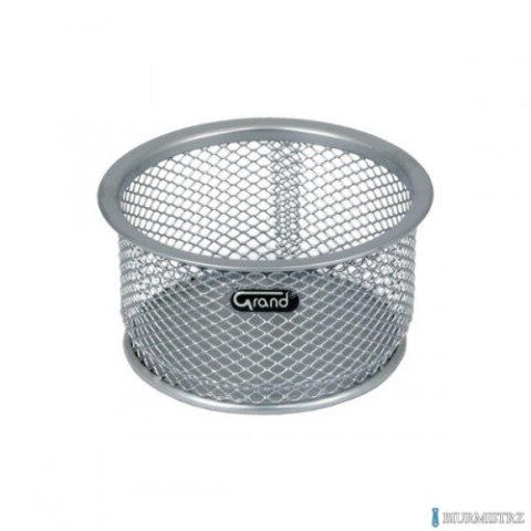 Pojemnik na spinacze srebrny metalowy siatka GRAND GR-010S 120-1120