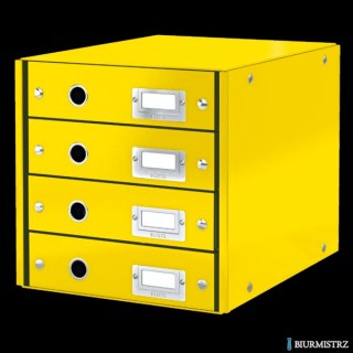 Pojemnik z 4 szufladami Leitz C&S, żółty 60490016