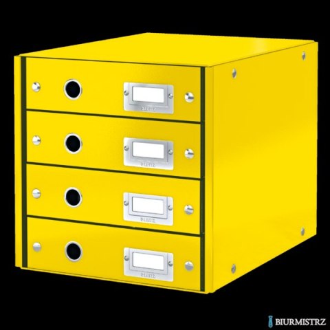 Pojemnik z 4 szufladami Leitz C&S, żółty 60490016