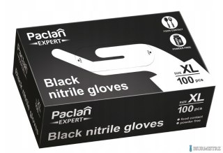 Rękawice nitrylowe czarne XL 100szt. PACLAN