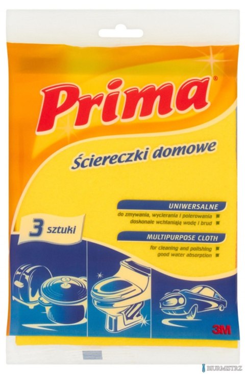 Ściereczki domowe PRIMA, 3szt., żółte