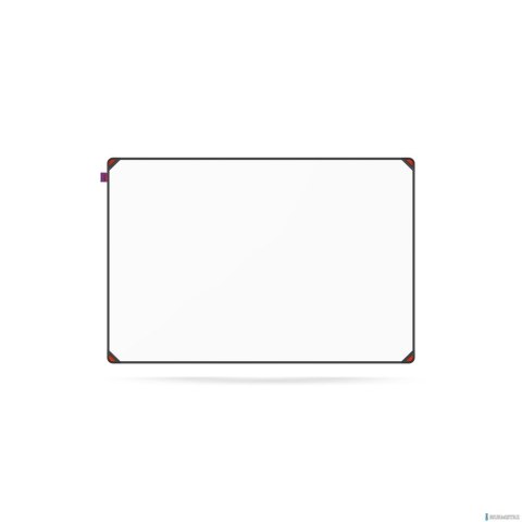 Tablica suchościeralna magnetyczna MemoBe idea EDGE ALL BLACK, powierzchnia biała, rama aluminiowa czarna, 90x60 cm MITM090060.0