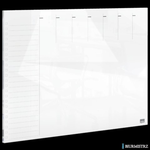 Tablica szklana suchościeralna z planerem tygodniowym Nobo Home 1915602