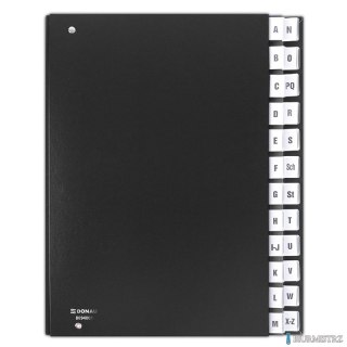 Teczka A4 korespondencyjna DONAU A-Z czarna 8694001-01