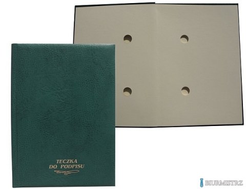 Teczka do podpisu 10k zieleń WARTA grzbiet kryty 1824-920-011