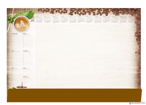 Terminarz - Planer A2 z listwą 2026 Kawa Michalczyk i Prokop T-1-A2-2 kalendarz biuwar