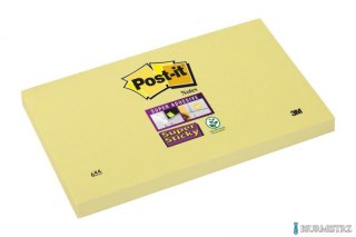 Bloczek samoprzylepny POST-IT_ Super Sticky (655-12SSCY-EU), 127x76mm, 1x90 kart., żółty
