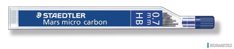 Grafity Mars micro carbon, 0.7 mm, na papier, tw. HB, Staedtler S 250 07-HB